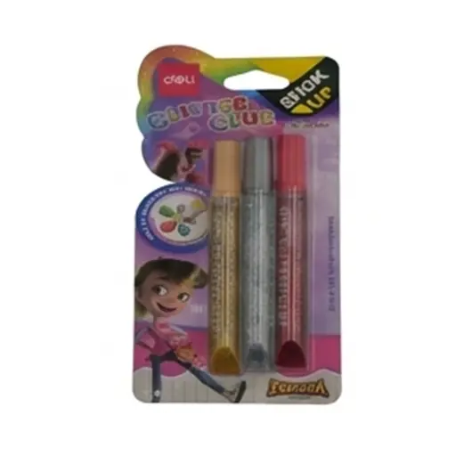 DELI GLITTER GLUE 12ML*3PCS NO: A71001