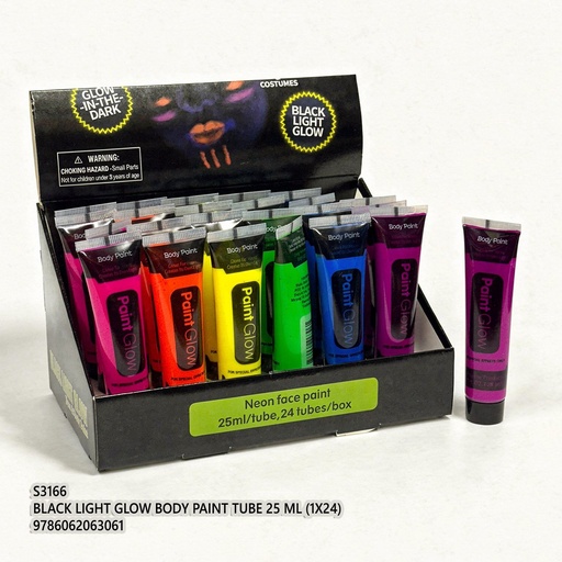 Black Light Glow Body Paint Tube 25 ML