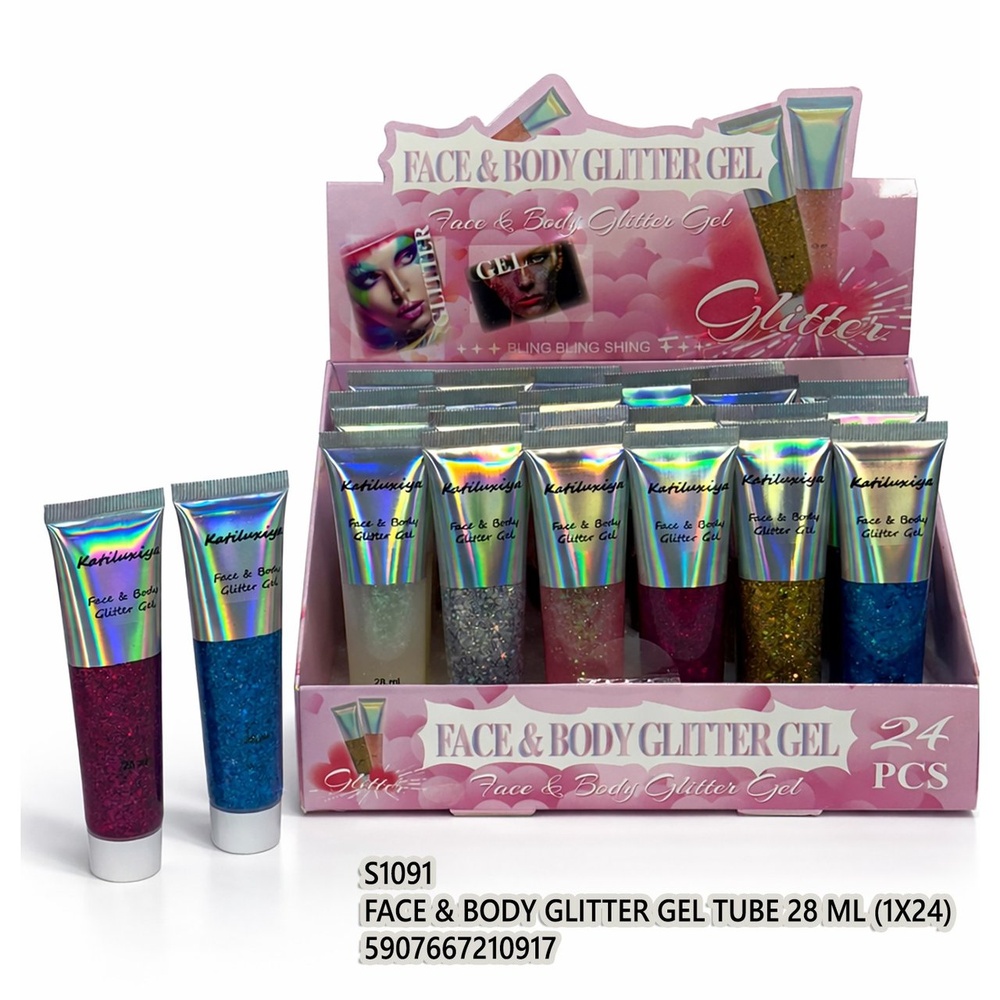 Face & Body Glitter Gel Tube 28 ML