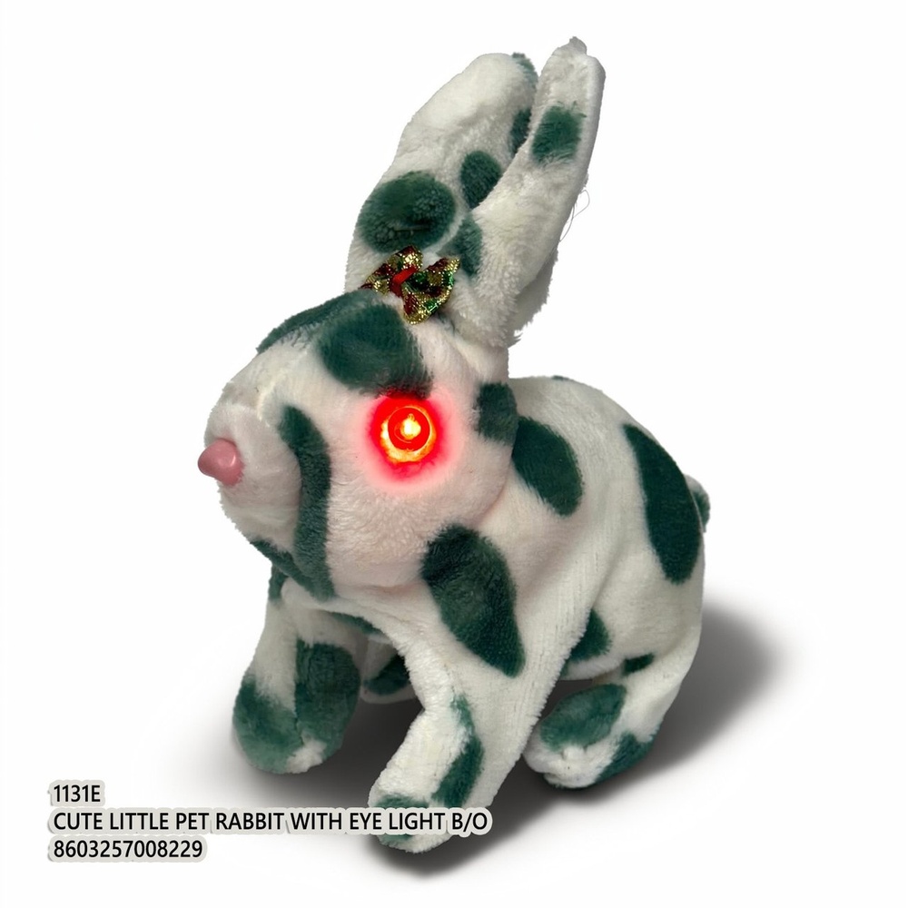 Cute Little Pet Rabbit with Eye Light B/O